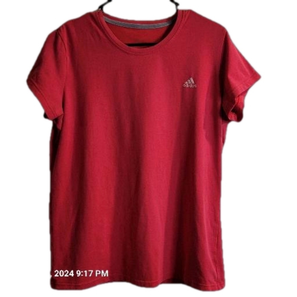 ADIDAS, Dark pink,short sleeve,  Climalite, crew-neck, t-shirt. Sz. XL